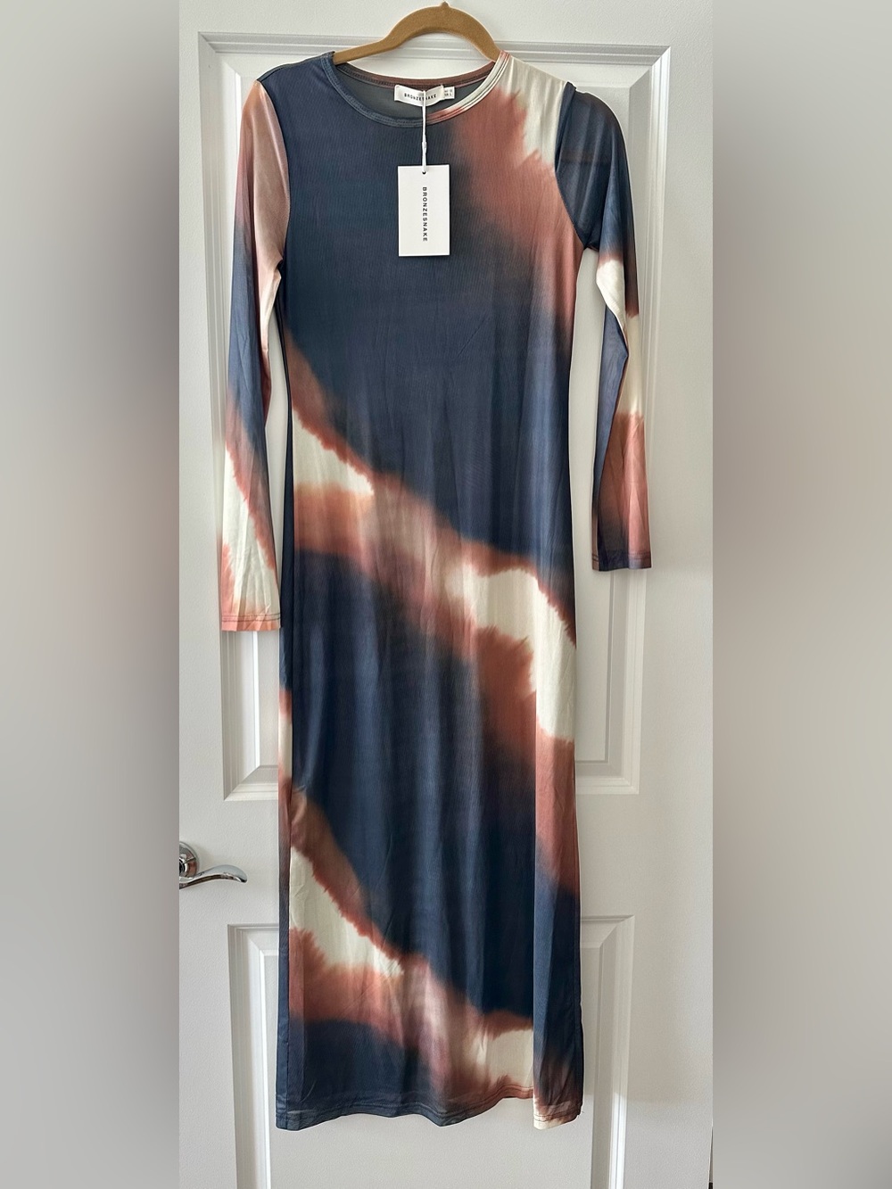 NWT Bronze Snake Amaya Midi Dress Mars, L - Picture 5 of 5